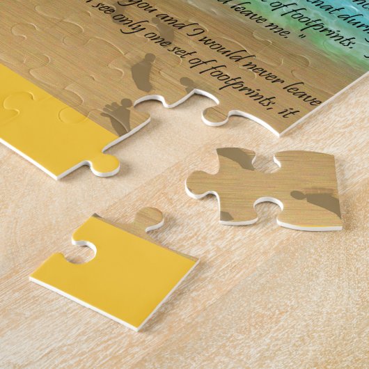 Puzzle Empreintes de pas dans le sable (Côté)