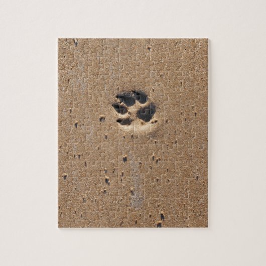 Puzzle Empreintes de pattes animaux dans le sable (Vertical)