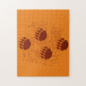 Puzzle Empreintes de pattes De Cub Ours Sur Arrière - pla (Vertical)