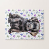 Puzzle Empreintes de pattes de marionnettes du Labrador R (Horizontal)