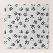Puzzle Empreintes Paw : Chien Monochrome Sans Seamless. (Vertical)