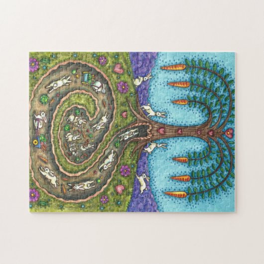PUZZLE EN BAS DU TROU DE RABBIT, CARROT WILLOE TREE FOLK (Horizontal)