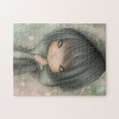Puzzle en bois Fille gothique à capuchon (Horizontal)