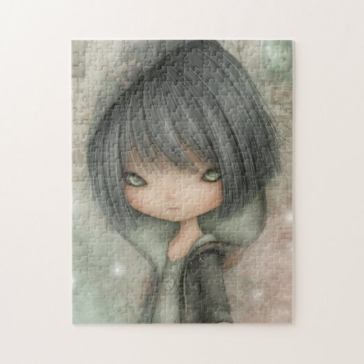 Puzzle en bois Fille gothique à capuchon (Vertical)