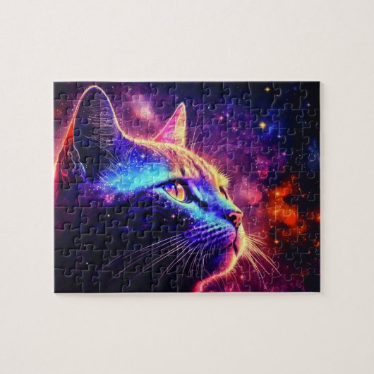 Puzzle en chat coloré (Horizontal)