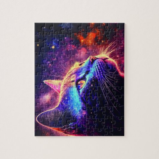 Puzzle en chat coloré (Vertical)