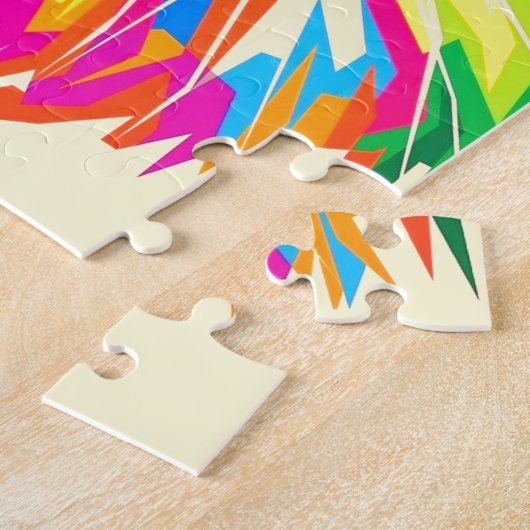 Puzzle en chat coloré (Côté)