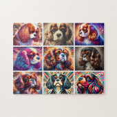 Puzzle en collage Cavalier King Charles Spaniel (Horizontal)