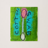 Puzzle en coton Swab - Drôle salle de bain (Vertical)