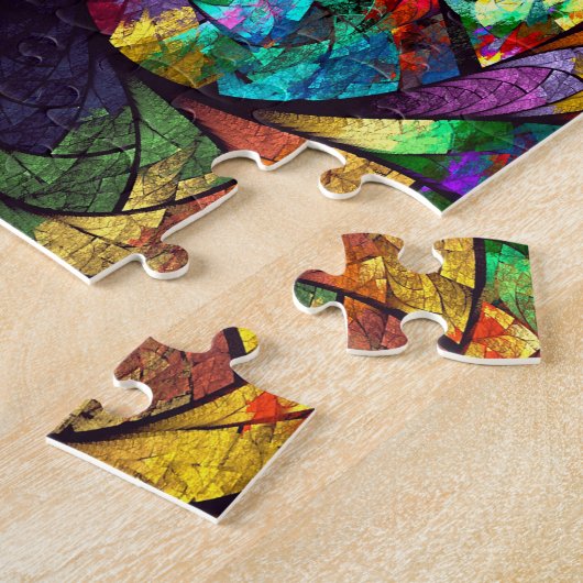 Puzzle en fleur de verre tendu (Côté)