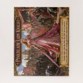 Puzzle en forme de chevalier dame à lame rose (Vertical)