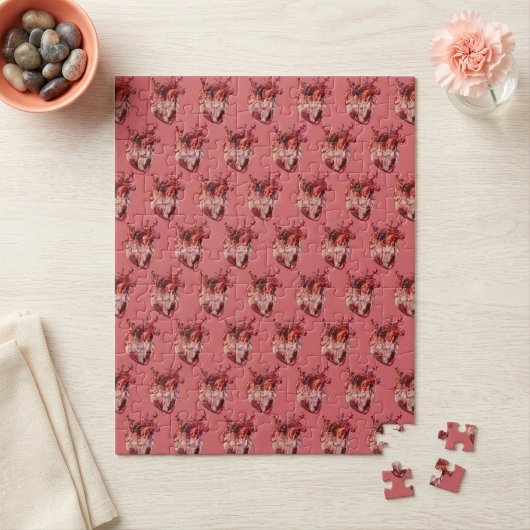 Puzzle en forme de coeurs