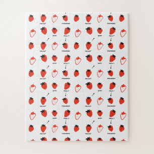 Puzzle en forme de fraise – Puzzle mignon pour enf
