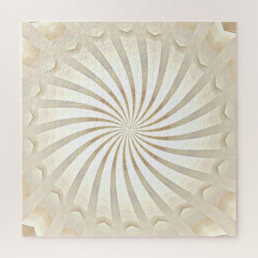 Puzzle en forme de tourbillon de crème beige (Vertical)
