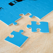 Puzzle en montgolfière avec le nom de l'enfant. (Côté)