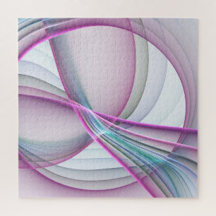 Puzzle En Mouvement, Art Fractal Abstrait Moderne Coloré