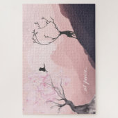 Puzzle en paix, Pink Sunrise Spring Mountain Scene Japon (Vertical)