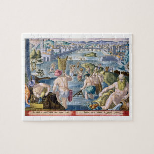 Puzzle En pêchant en eaux peu profondes utilisant des