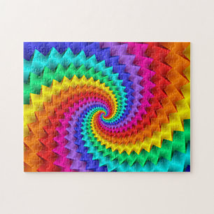 Puzzle en spirale d'arc-en-ciel