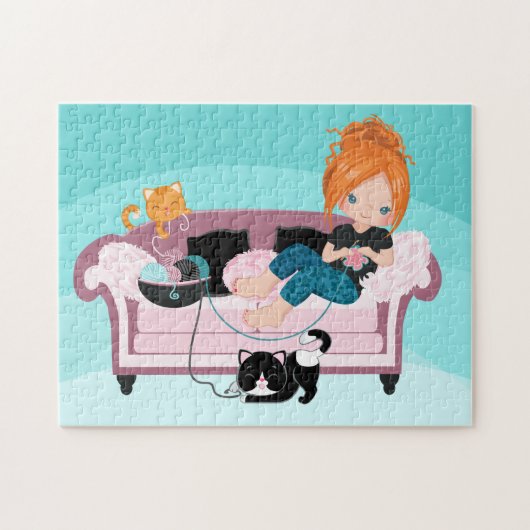 Puzzle En train de tricoter (Horizontal)