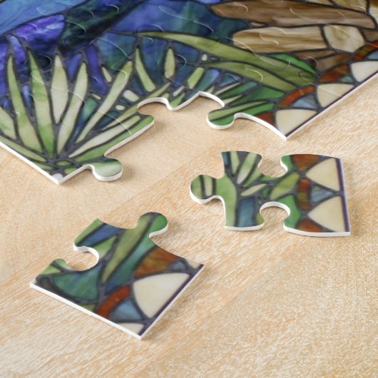 Puzzle en verre souillé de héron (Côté)