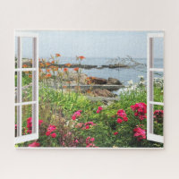 ENCADREMENT FENÊTRE DE MER JARDIN OGUNQUIT PITTORE