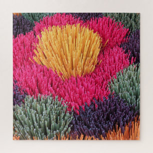 Puzzle encens, arôme, bâton, fumée, traditionnel,