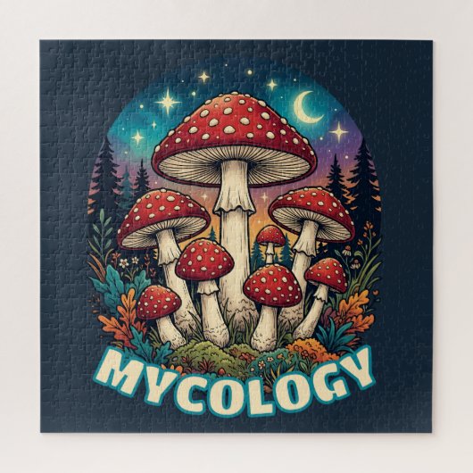 Puzzle Enchanted Forest Mushroom Art (Vertical)