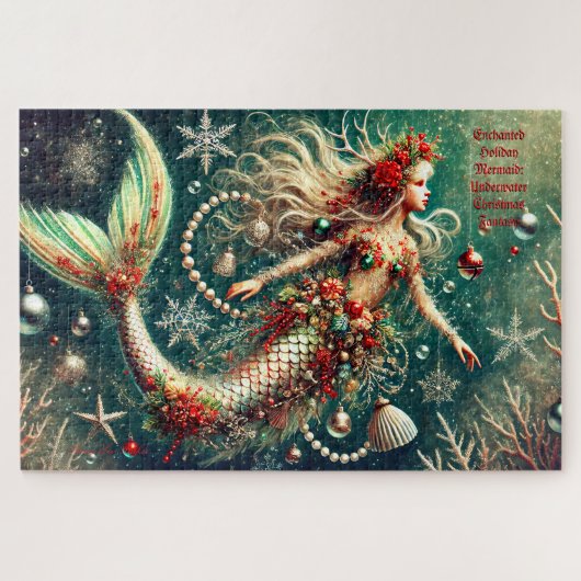 Puzzle Enchanted Holiday Mermaid Christmas Fantasy (Horizontal)