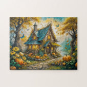 Puzzle Enchanting Autumn Cot with Pumkins (Horizontal)