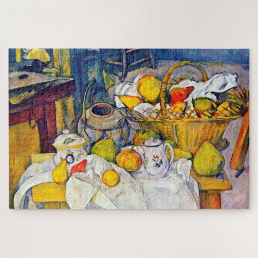 Puzzle Encore la vie avec panier de fruits, Paul Cezanne (Horizontal)