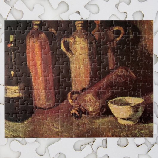 Puzzle Encore la vie de 4 bouteilles de pierre par Vincen