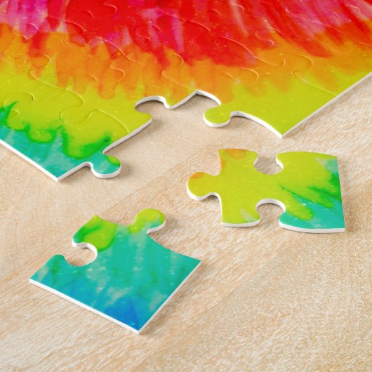 Puzzle Encre d'alcool à Cravate arc-en-ciel (Côté)