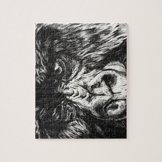 Puzzle encré de gorille (Vertical)