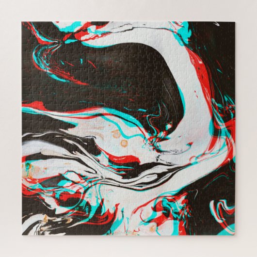 Puzzle Encre Marbrée : Texture Glitch Distortie. (Vertical)