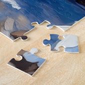 Puzzle Energetic Blue Heeler Dog Winter Creek Christmas (Côté)