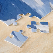 Puzzle Energetic Boxer Dog Leaping in Winter Snow Fun (Côté)