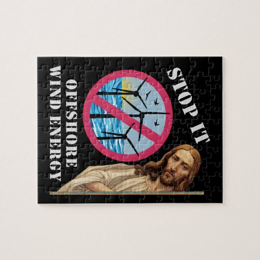 Puzzle Énergie éolienne offshore Arrêtez Jésus (Horizontal)