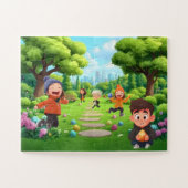 Puzzle enfant 30 pièces – Joyeuse chasse aux œufs  (Horizontal)