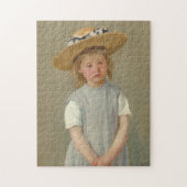 Puzzle Enfant dans un Casquette de paille | Mary Cassatt (Vertical)