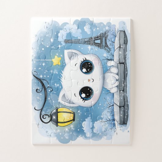 Puzzle enfants, 30 pièces – Un adorable chaton  (Vertical)