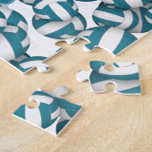 Puzzle enfants ados turquoise blanc volleyball équipe cou (Côté)