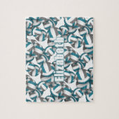 Puzzle enfants ados volley-ball gris turquoise couleurs d (Vertical)