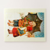 Puzzle Enfants avec parapluie (Horizontal)