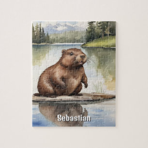 Puzzle Enfants Beaver Cute Personnalisés