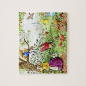 Puzzle Enfants Blueberry cueillir Bunny Famille (Vertical)