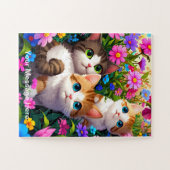 Puzzle Enfants Chiot et Kitten Garden Adventure (Horizontal)