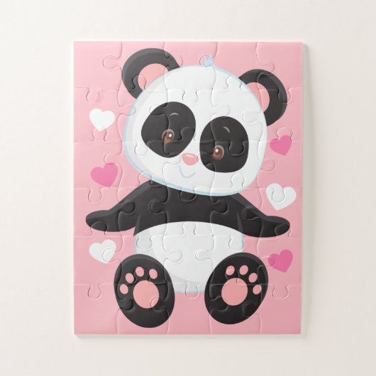 Puzzle Enfants doux d'amour d'ours panda (Vertical)