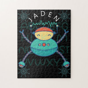 Puzzle Enfants Éducatif ABC Alphabet Robot Flocon de Neig