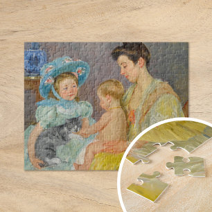 Puzzle Enfants jouant avec un chat   Mary Cassatt